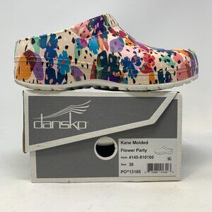 Dansko Kane Molded Flower Party Women's Clog Multicolor Size 38 EU US 8M